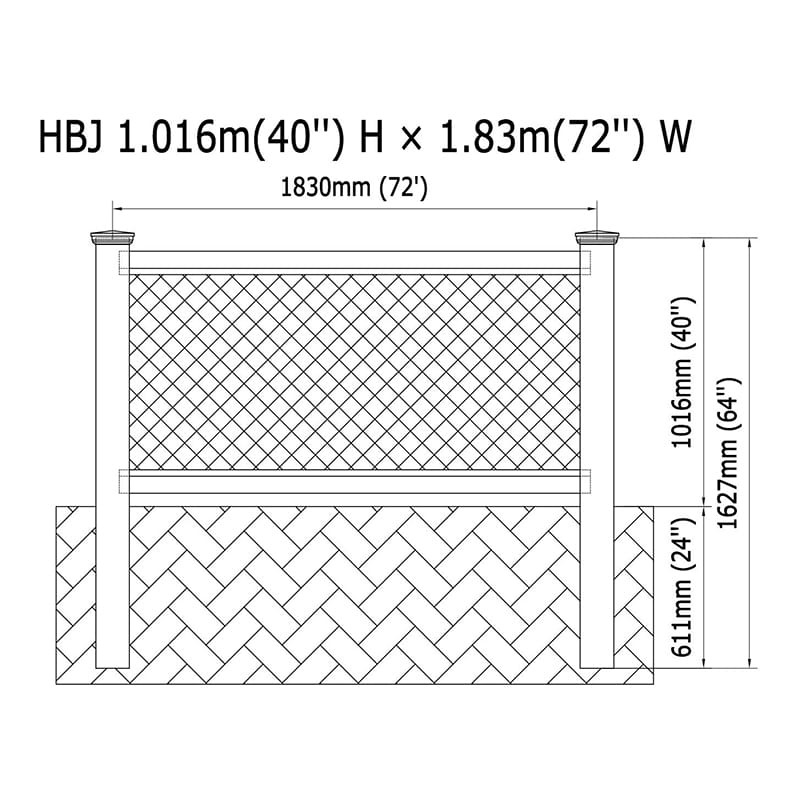 HBJ سياج شبكي PVC